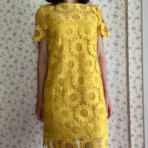 Floral Crochet Shift Dress